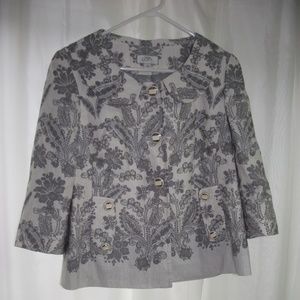 Cropped Jacket Cream and Silver